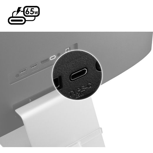 MSI 4K Ultra HD 27" 60Hz Monitor - Grey - Annotation - USB C port shot